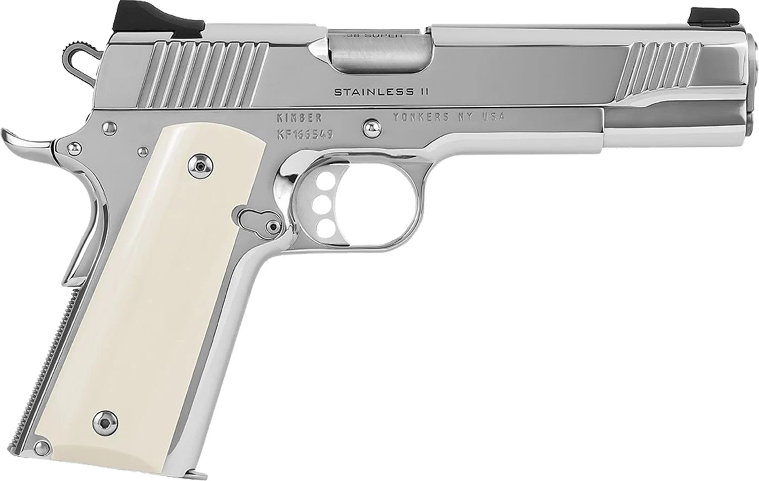 KIMBER AMERICA STAINLESS II 1911 FULL SIZE 38 SUPER 5" BARREL