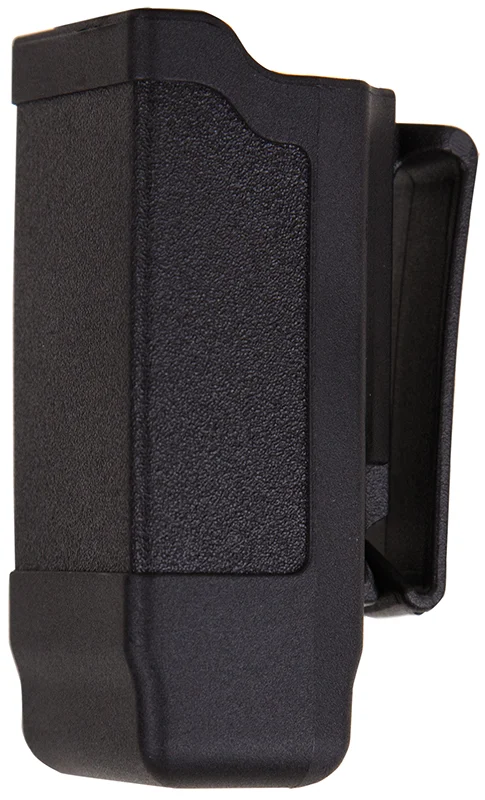Blackhawk 410600PBK Single Mag Case Matte Black Polymer Belt Clip Compatible w/ Double Stack 9mm/10mm/40/45/357