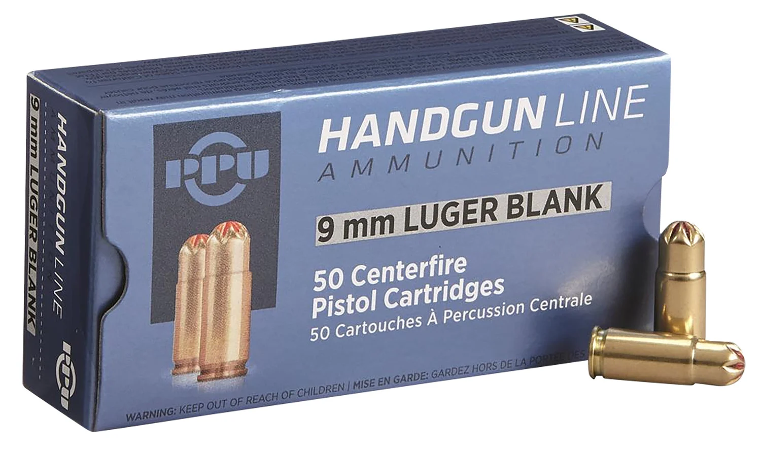 PPU PPB9L Blank Ammo 9mmLuger 50 Per Box/20 Case