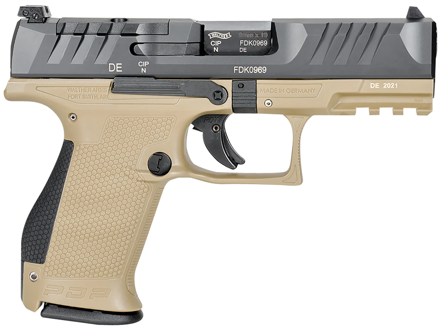 WALTHER ARMS PDP 9MM CPT 4" BLK/TAN OR 15+1