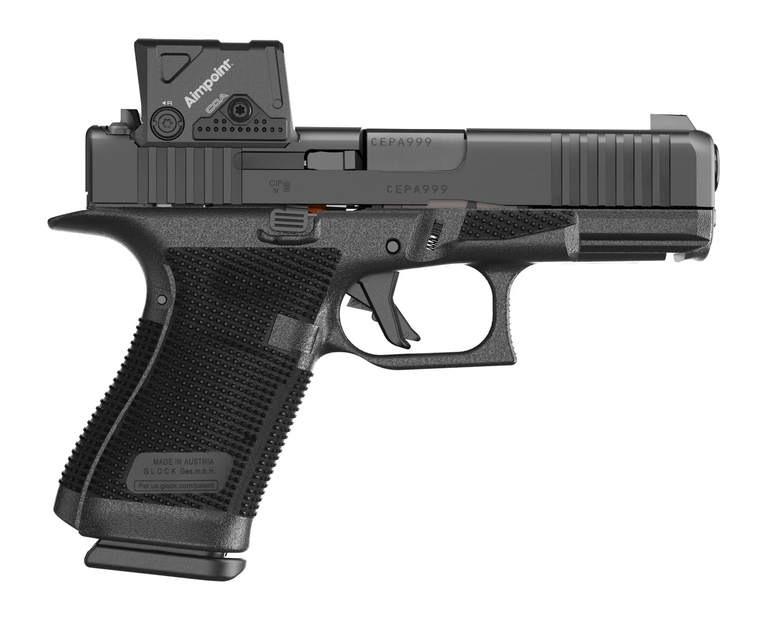 GLOCK 19 GEN6 9MM 15RD 4.02" COA BLK BLK