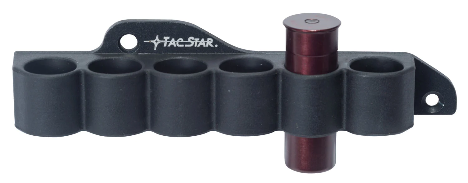TacStar 1081210 SideSaddle Slimline Mossberg 500/590 12 Gauge 6rds Black Polymer w/Aluminum Mounting Plate