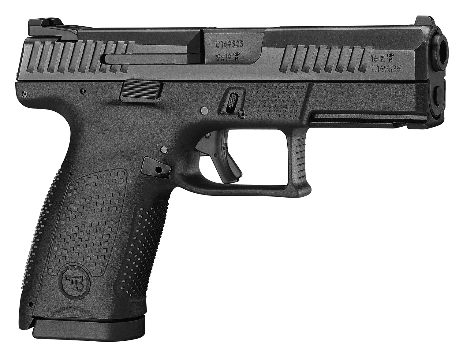 CZ P-10 C 9mm Luger Double 4" 15+1 Polymer Grip Black Polymer Frame Nitride Slid