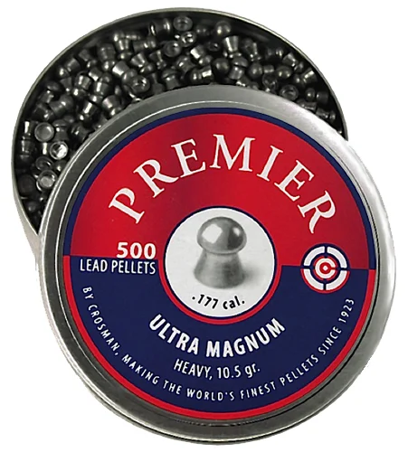 Crosman LUM77 Premier Ultra Magnum 177 Lead Domed Heavy Pellet 500/Tin