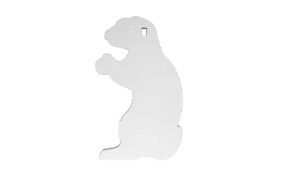 B/C AR500 3/8" SILHOUETTE GOPHER WHT