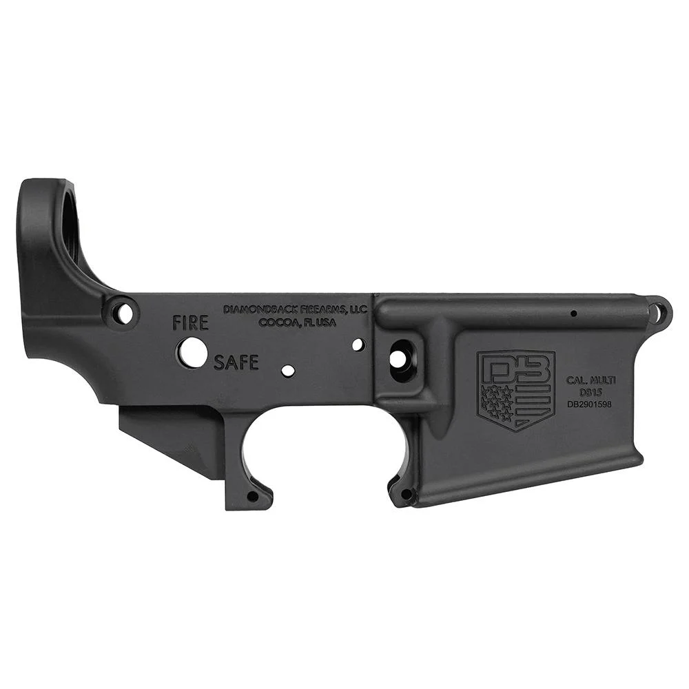 Diamondback Firearms, DB15, AR-15 Lower Receiver. Stripped, Anodized Finish, Bla