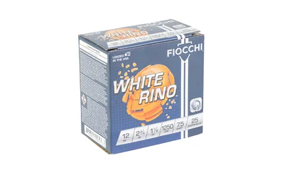 FIOCCHI WHITE RINO 12GA #7.5 25/250 - Image 2