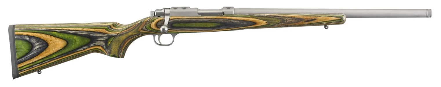 RUGER 77/22 22HORN 18.5 6RD STS/GRN