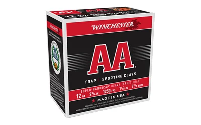 Winchester, AA Super Handicap, 12Ga 2.75", #7.5, Shotshell, 25 Round Box