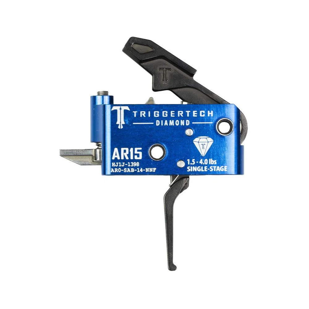 TriggerTech, Trigger, Diamond Flat Trigger, Single Stage, Adjustable, 1.5-4.0LB