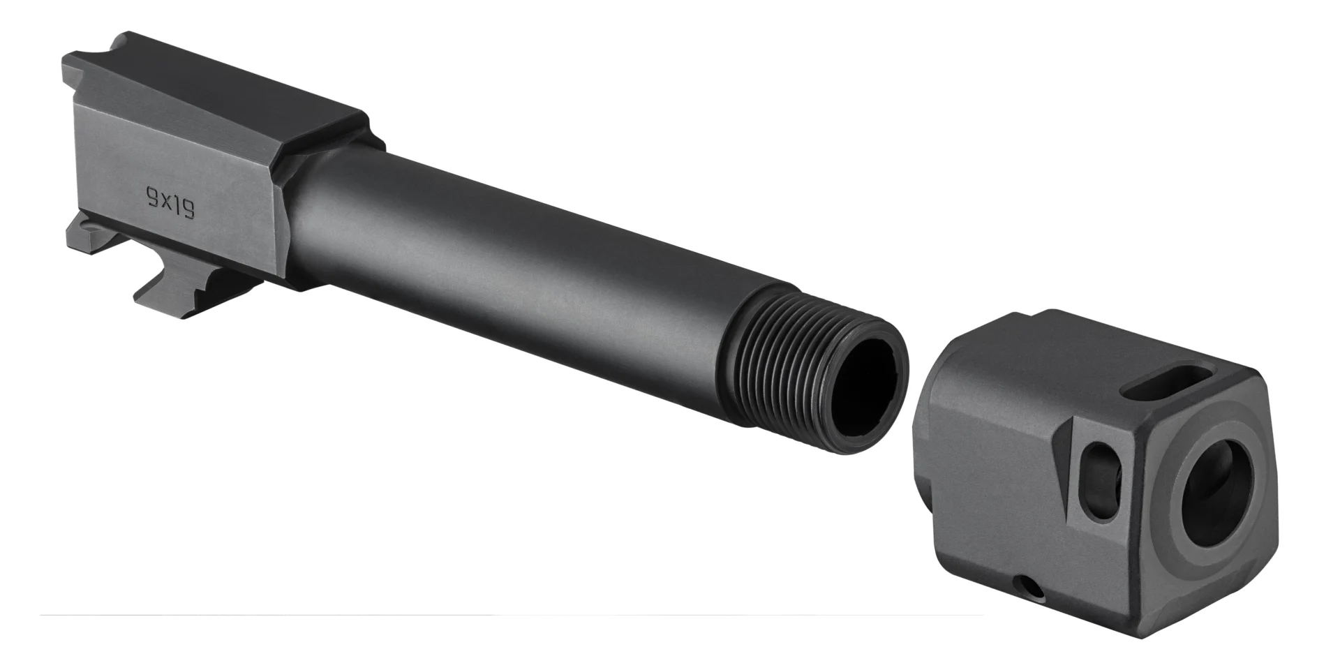 Springfield, Threaded Barrel with Compensator, 9MM, Fits Springfield Hellcat, 3.
