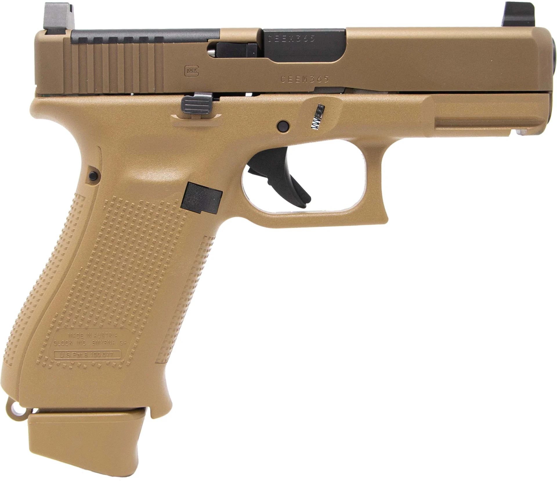 Glock, 19X MOS, 9MM, 4.02" Barrel, Flat Dark Earth Finish, Full Size Frame, 19 R